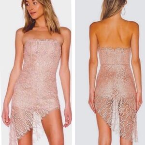 NBD pink lace romper